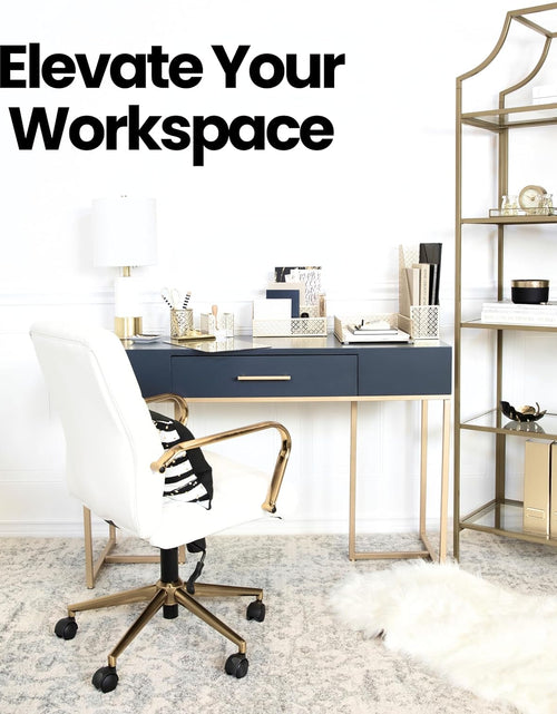 Load image into Gallery viewer, Gold Desk Accessories for Women Office 6 Piece Gold Desk Set Gold Office Organizer - Office Supplies Gold - Office Organization Set - Desk Organizer for Women Gold Desk Sets and Accessories for Women
