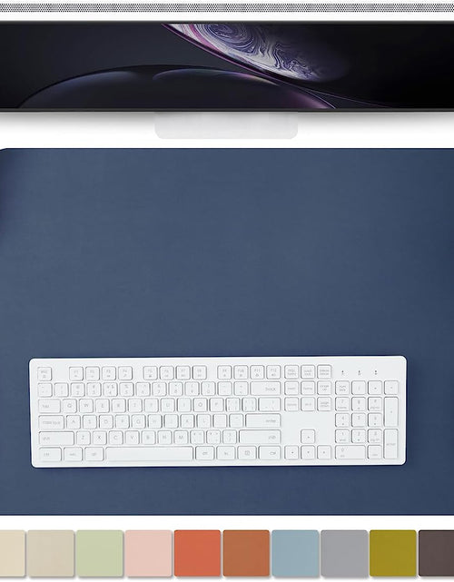 Load image into Gallery viewer, Cork Desk Mat - Dual-Sided Desk Pad for Office and Home - Desk Organization and Accessories - Ideal for Large Mouse Pad and Desk Mats on Top of Desks(Dark Blue,90Cmx 43Cm)
